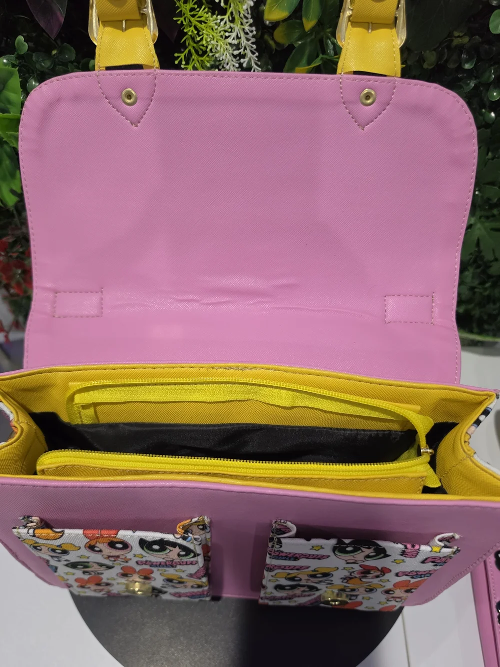 New Powerpuff Girls Pink Kids Satchel Bag with Matching Wallet